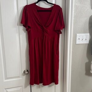 Chic Scarlet Mini Dress